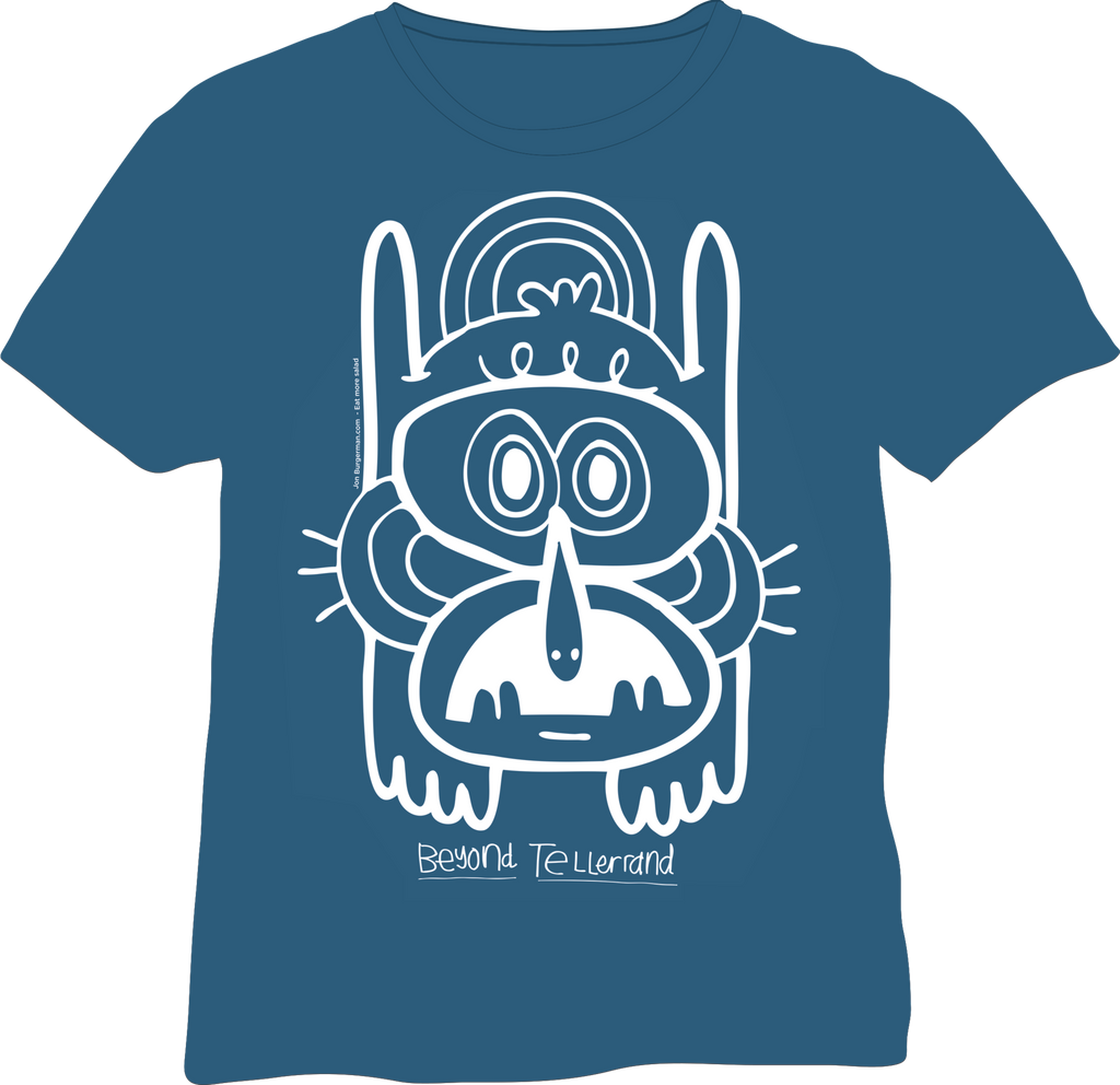 beyond tellerrand // DUS 2014 design – staff edition in blue (Jon Burgerman)